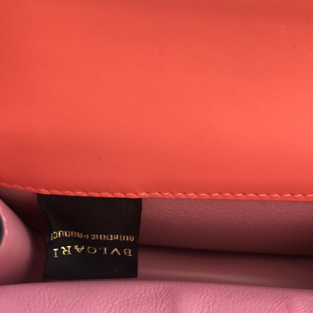 Bulgari Coral pink Serpent Women's card Bag - Picture 5 of 12